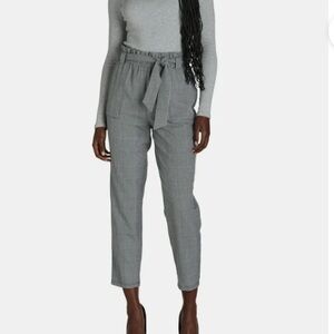 Nine.Eight Women's Cropped Paper Bag Waist Pants